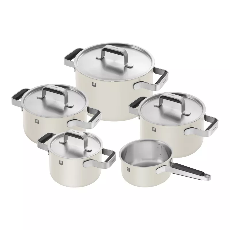 Sada nerezových hrnců ZWILLING PURE SET/5ks slonovinově bílá