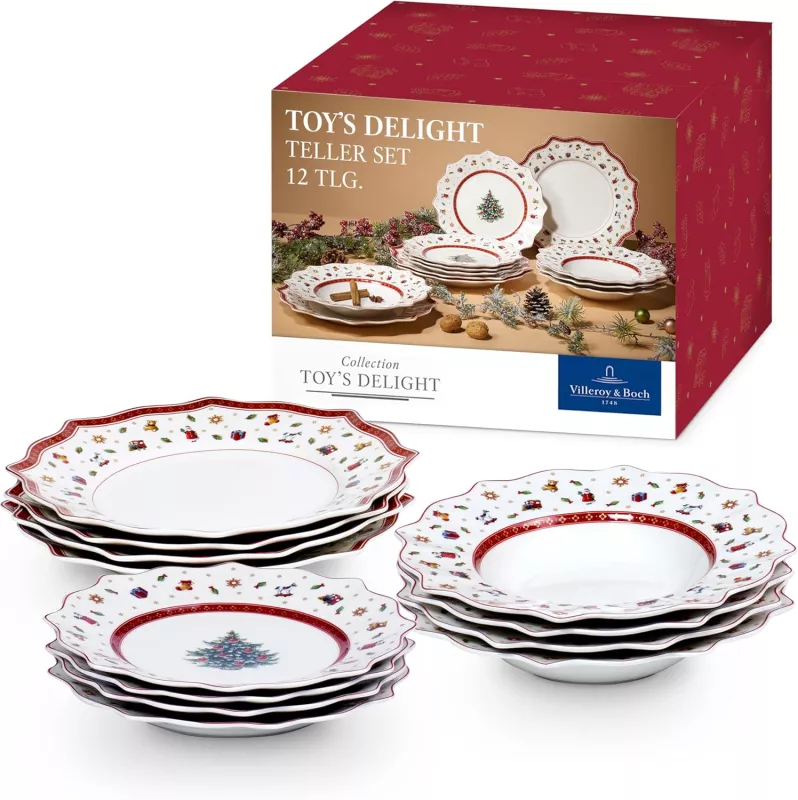 Villeroy & Boch Toy´s Delight vánoční sada talířů, 12 ks